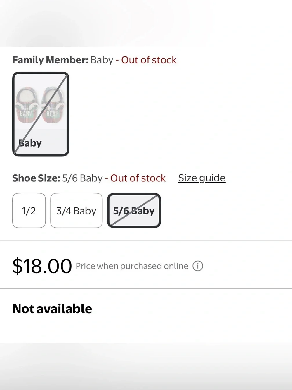 Dearfoams Baby Bear Slippers